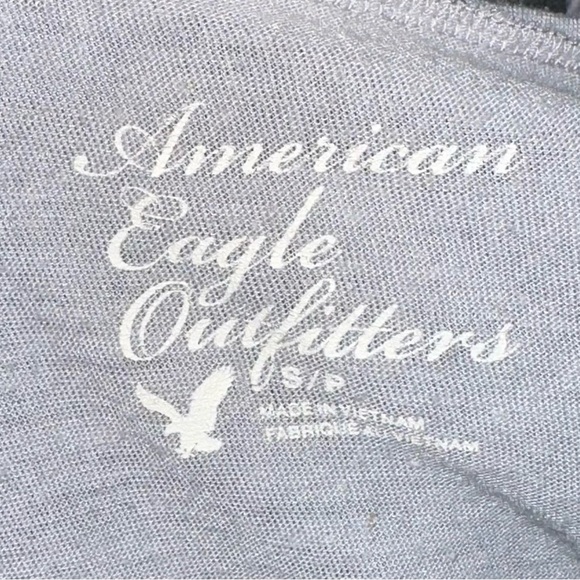 American Eagle Outfitters White Pink Graphic Tie Front T-Shirt - Picture 5 of 6